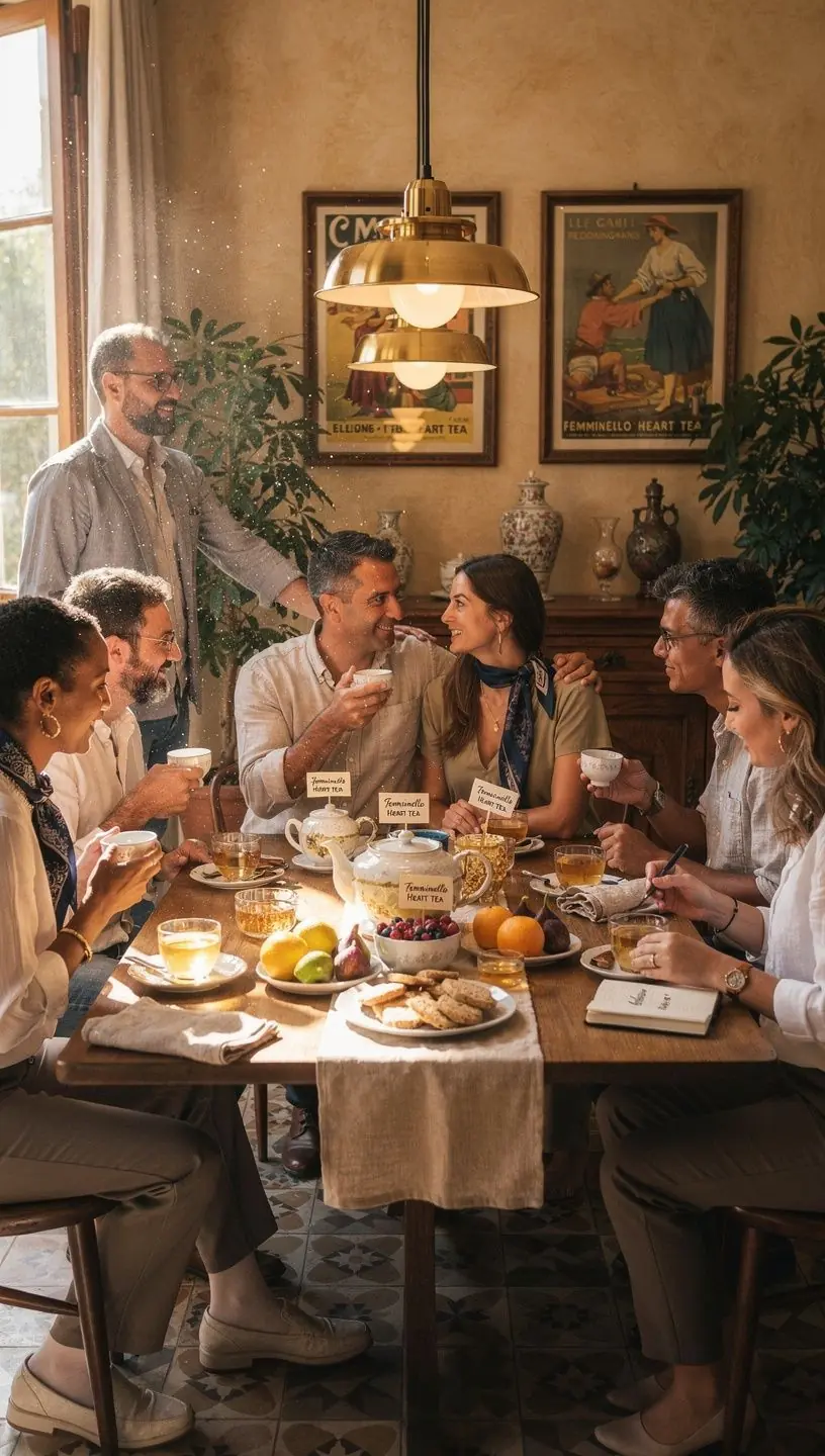 Širdies sveikatos simboliai, derinantys natūralius ingredientus ir tradicinius receptus.